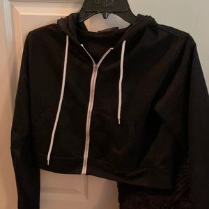 black cropped jacket